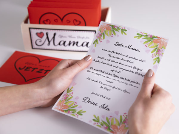 öffnen wenn briefe für mama liebevolle Geschenkidee zum Muttertag