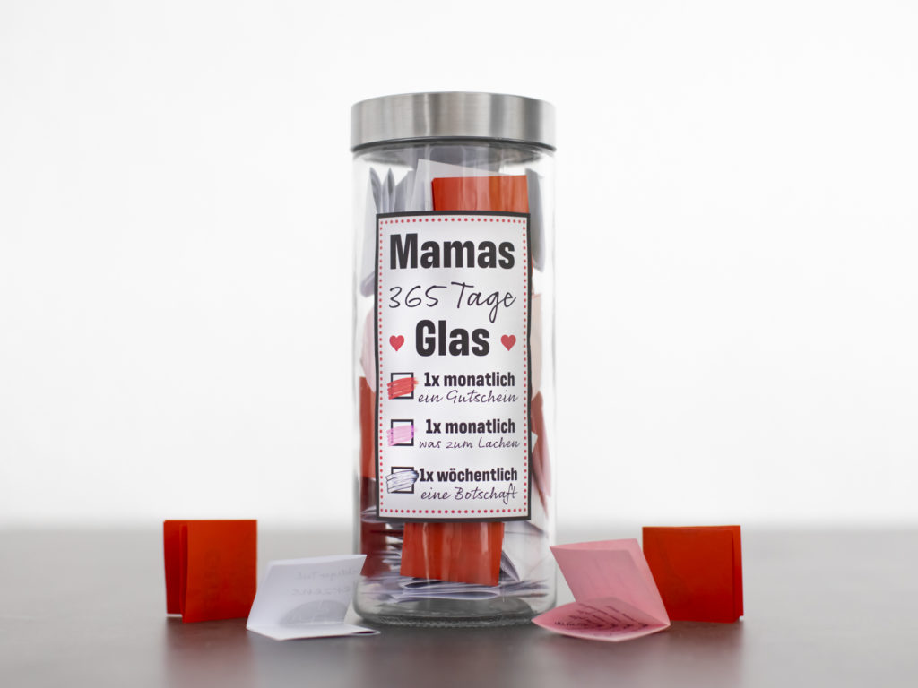 365 Tage Glas für Mama eine wunderschöne Geschenkidee zum Muttertag
