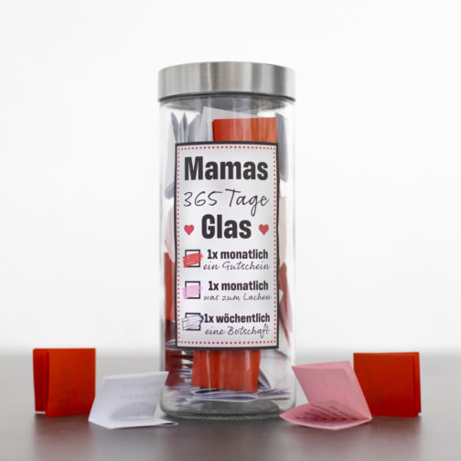 365 Tage Glas für Mama eine wunderschöne Geschenkidee zum Muttertag