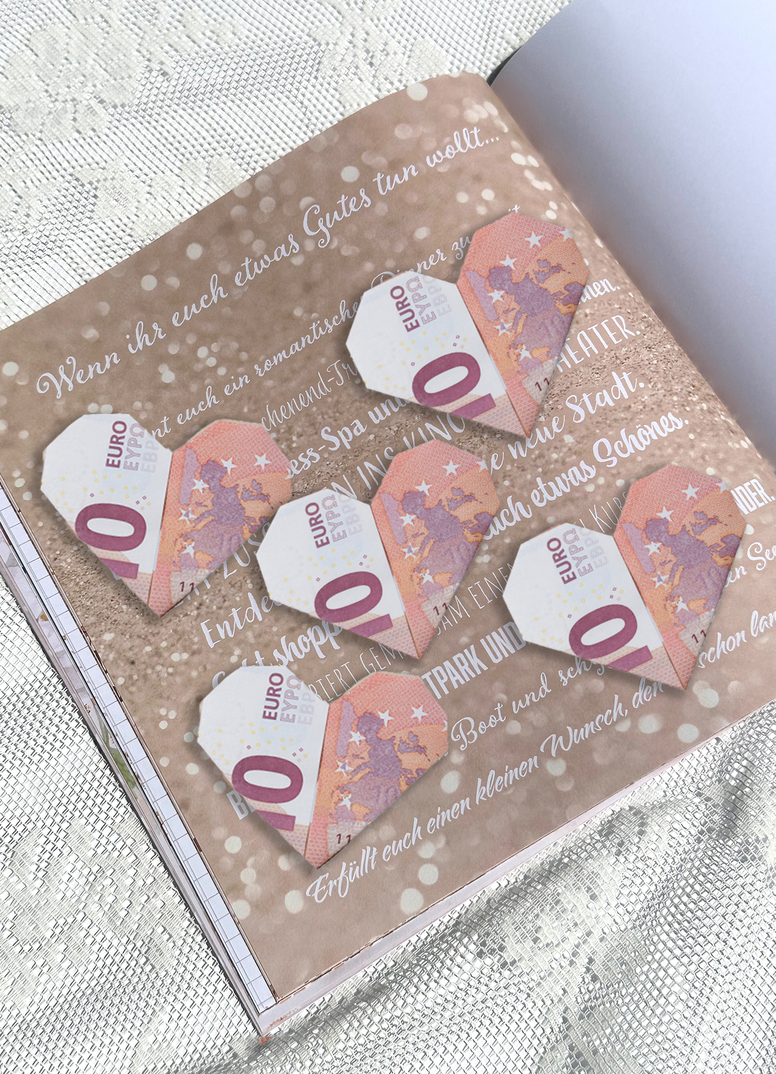 Geldgeschenk zur Goldhochzeit Wenn Buch