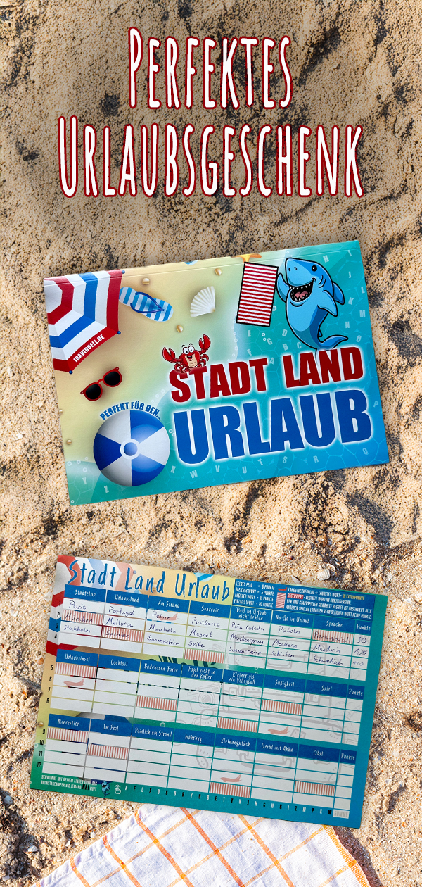 Perfektes Urlaubgeschenk Stadt Land Urlaub