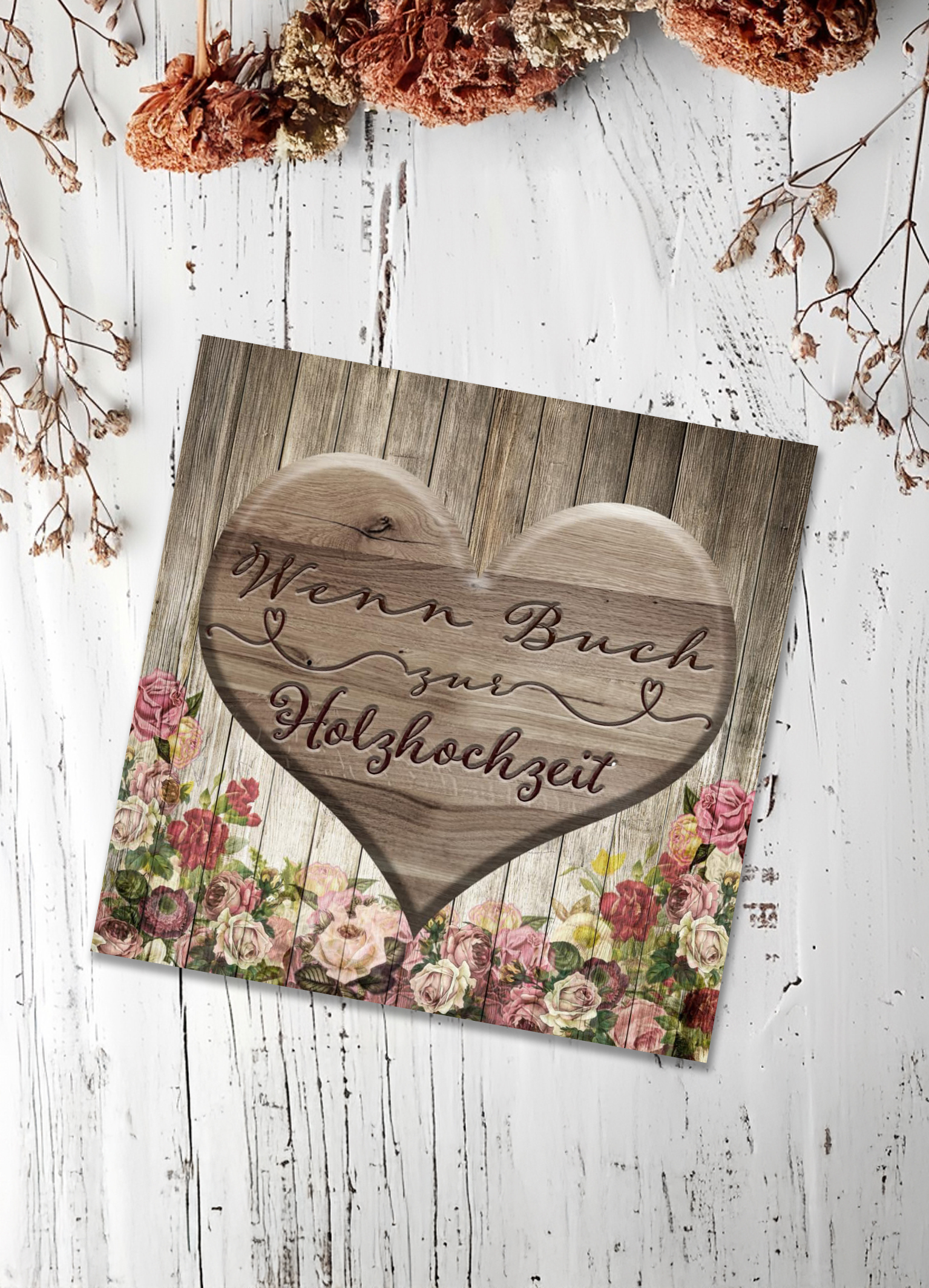 Wenn Buch zur Holzhochzeit
