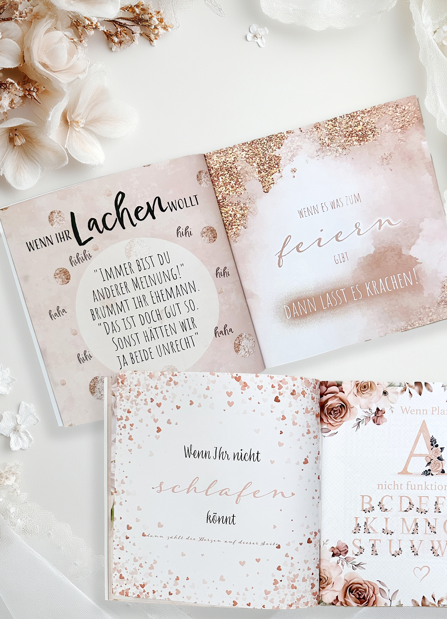 Wenn Buch zu Rosenhochzeit