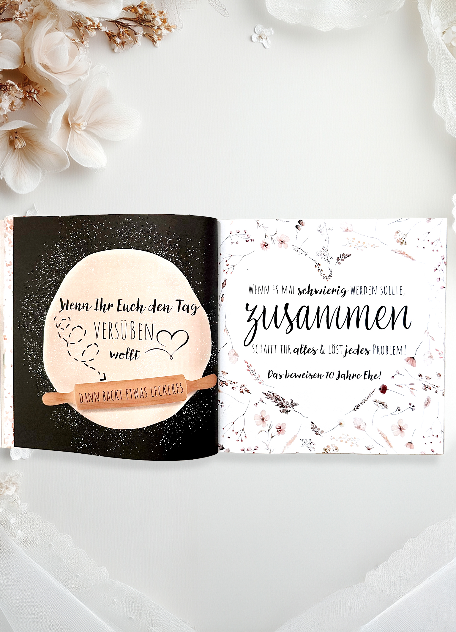 10. Hochzeitstag Wenn Buch zur Rosenhochzeit